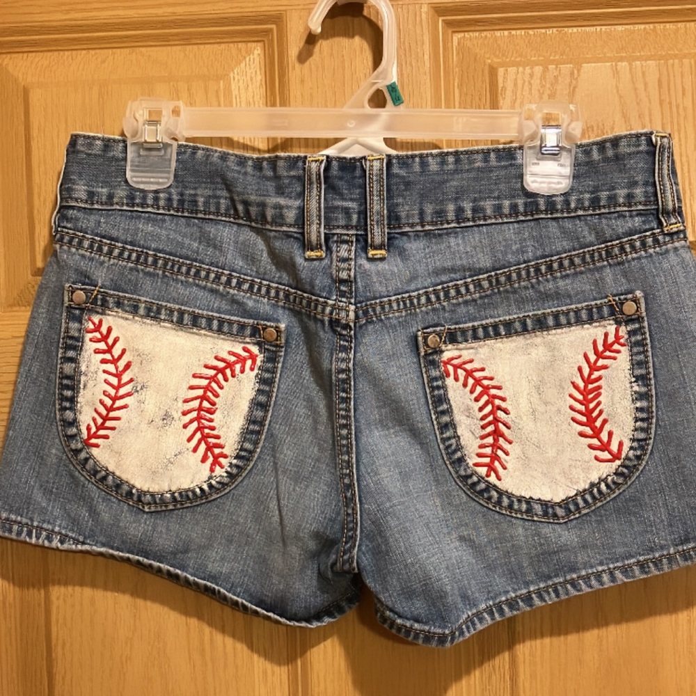 Hand painted baseball shorts